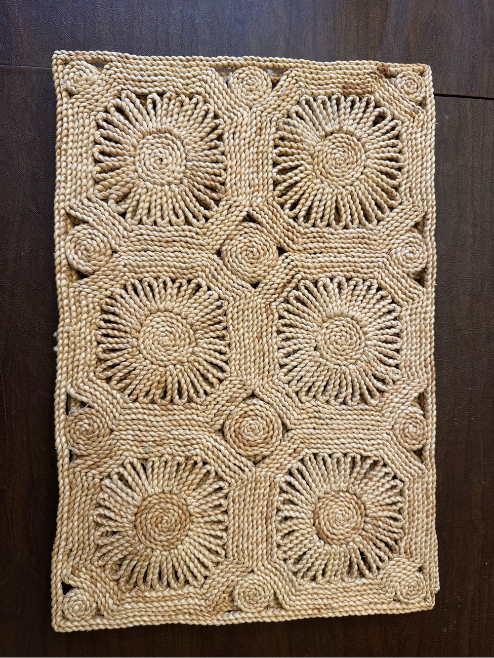 Vintage Natural Woven Rope Placemat in Beige (4)